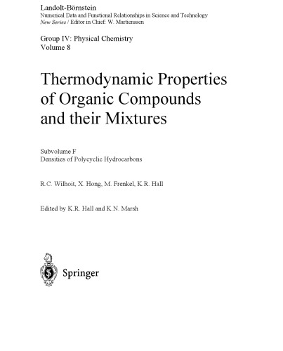 Densities of Polycylic Hydrocarbons (Group IV, Physical Chemistry, 8)