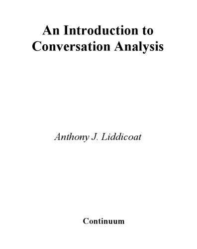 Introduction to Conversation Analysis