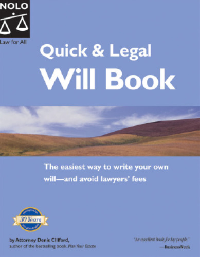 Quick & Legal Will Book: Legal Basics