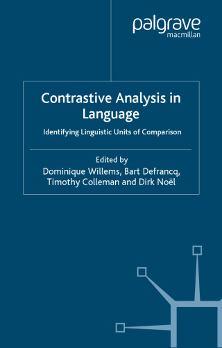 Contrastive Analysis in Language: Identifying Linguistic Units of Comparison