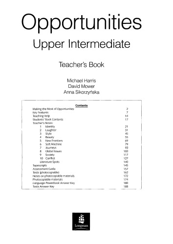 Opportunities: Upper-Intermediate Teacher's Book