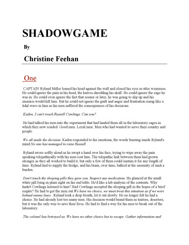 Shadow Game (GhostWalkers, Book 1)