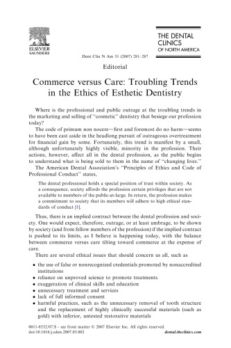 Successful Esthetic and Cosmetic Dentistry for the Modern Dental Practice, An Issue of Dental Clinics (The Clinics: Dentistry)