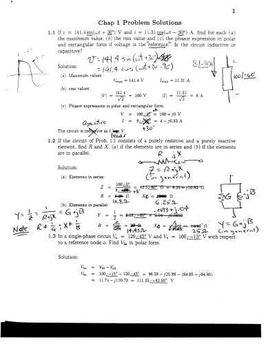 Power Systems Analysis - Solutions Manual