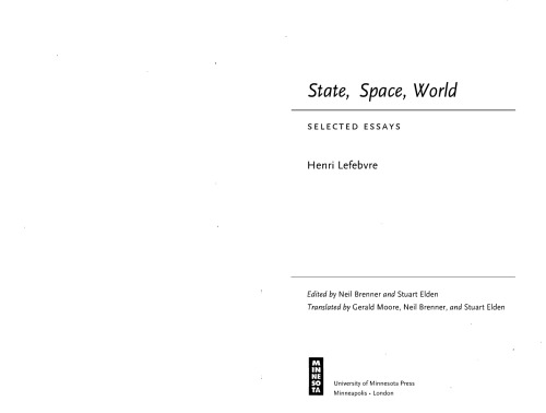 State, Space, World: Selected Essays