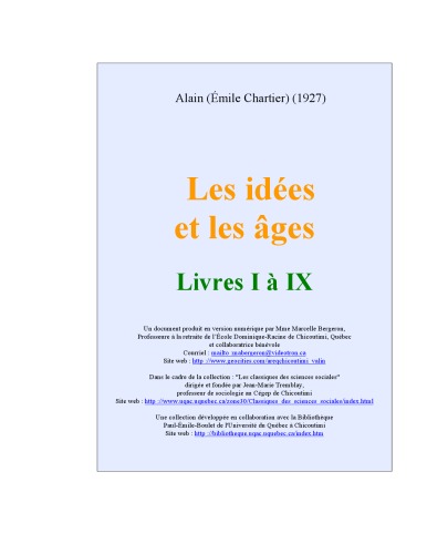 Les Idees et les ages