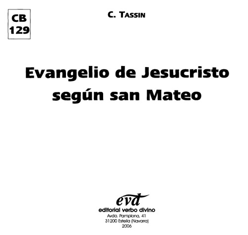 Evangelio de Jesucristo Segun San Mateo