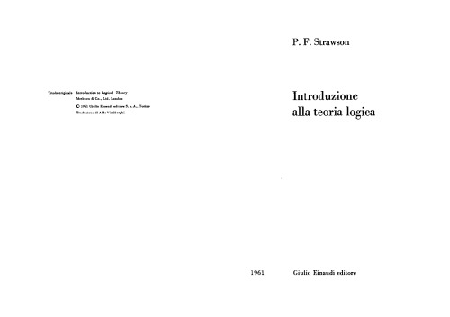 Introduzione alla teoria logica