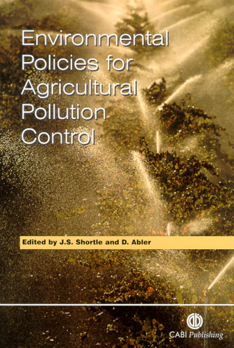 Environmental Policies for Agricultural Pollution Control (Cabi Publishing)