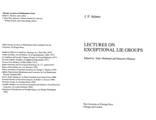 Lectures on exceptional Lie groups