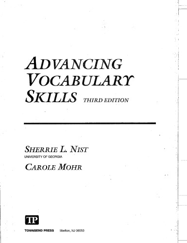 Advancing Vocabulary Skills