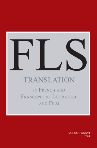 Translation in French and Francophone Literature and Film. (French Literature)