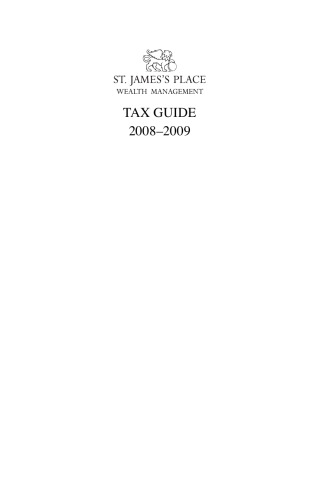 St James's Place Tax Guide 2008-2009