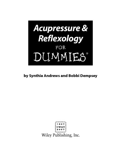 Acupressure and Reflexology For Dummies