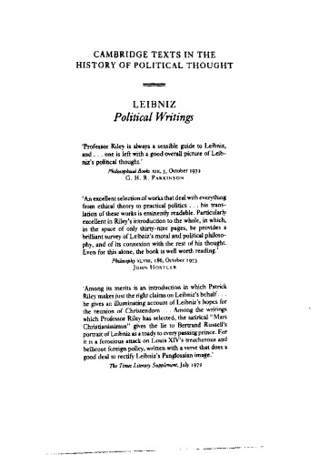 Leibniz: Political Writings