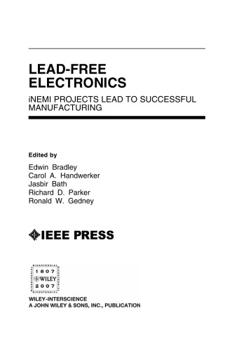 Lead-Free Electronics: iNEMI Projects Lead to Successful Manufacturing