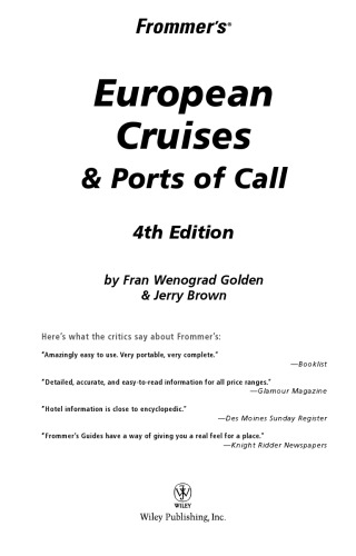 Frommer's European Cruises and Ports of Call