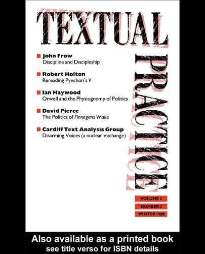 Textual Practice: Volume 2 No.3