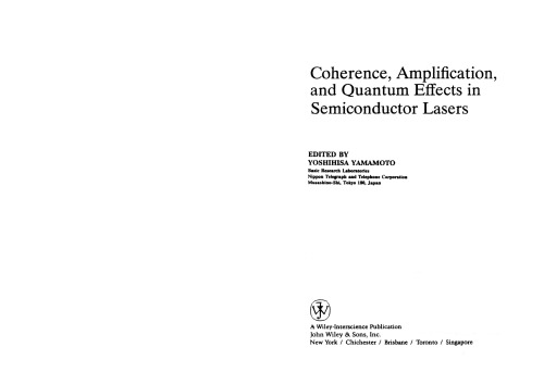Coherence, Amplification, and Quantum Effects in Semiconductor Lasers