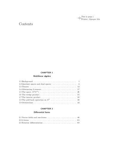 Multilinear Algebra and Differential Forms For Beginners (Fall 2010 MIT Notes)