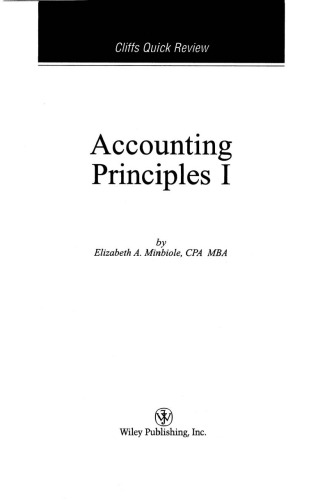 Accounting Principles I (Cliffs Quick Review)