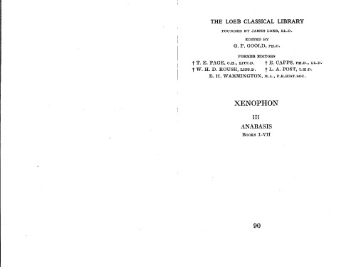 Xenophon: Anabasis Books I-VII