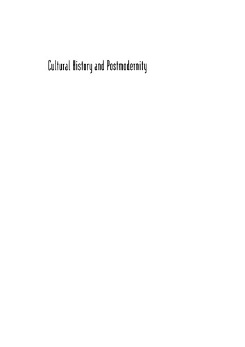 Cultural History and Postmodernity