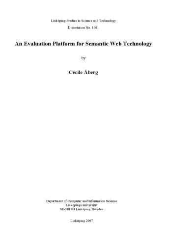 An evaluation platform for semantic web technology