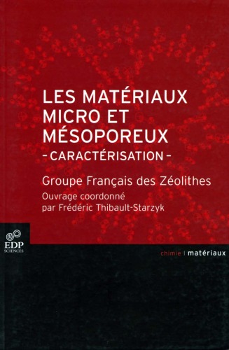 Les materiaux micro et mesoporeux : Caracterisation  French