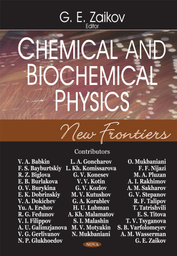 Chemical And Biochemical Physics: New Frontiers