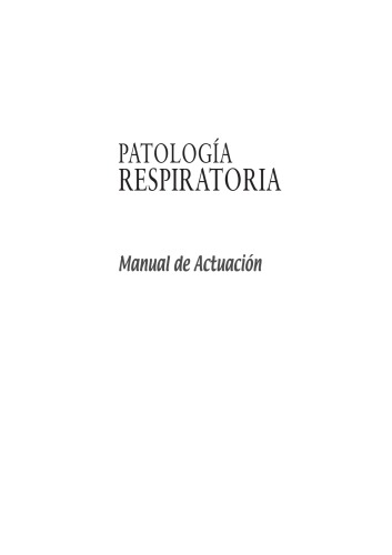 Manual de Actuacion en Patologia Respiratoria  Spanish