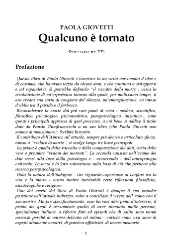 Qualcuno e tornato