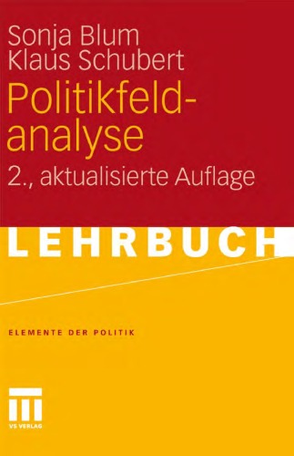 Politikfeldanalyse 2. Auflage (Lehrbuch)