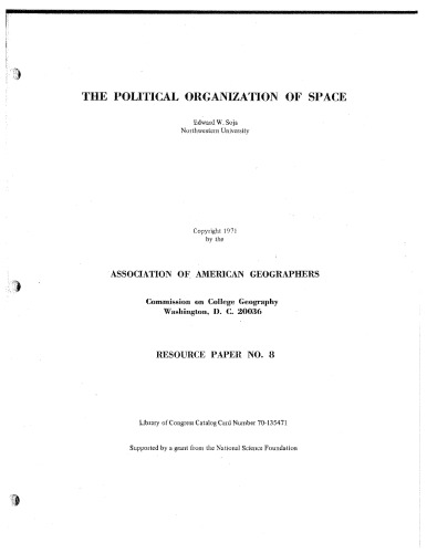 The Political Organization of Space