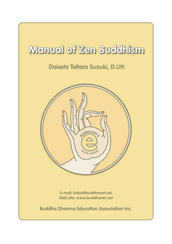 Manual of Zen Buddhism