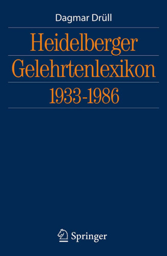 Heidelberger Gelehrtenlexikon 1933-1986