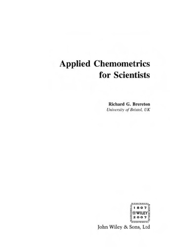 Applied Chemometrics for Scientists