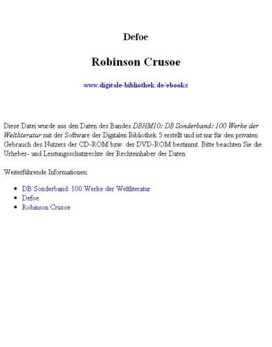 Robinson Crusoe