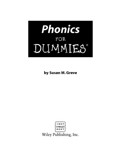 Phonics for Dummies (For Dummies (Career Education))