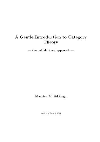 Gentle introduction to category theory