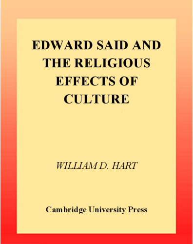 Edward Said and the Religious Effects of Culture