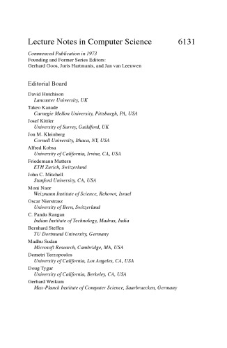 Distributed Computing in Sensor Systems: 6th IEEE International Conference, DCOSS 2010, Santa Barbara, CA, USA, June 21-23, 2010. Proceedings