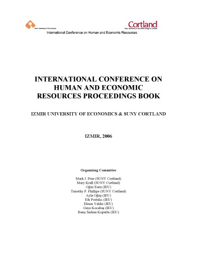 Human and Economic Resources  : Proceedings, Izmir, 2006.