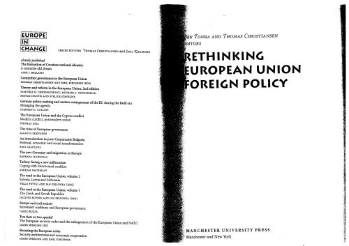 Rethinking European Union Foreign Policy (Europe in Change)