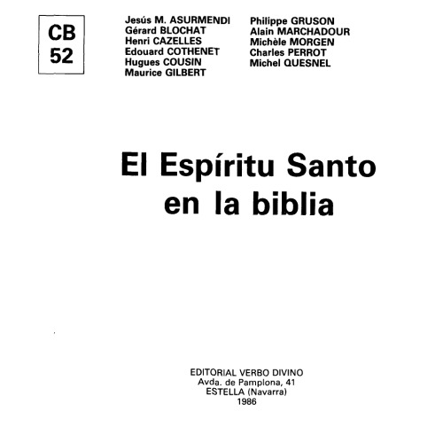 El Espiritu Santo en la Biblia