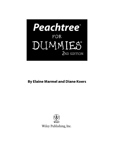 Peachtree for Dummies