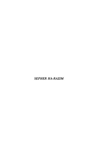 Sepher Ha-Razim: The Book of Mysteries (Texts and Translations)