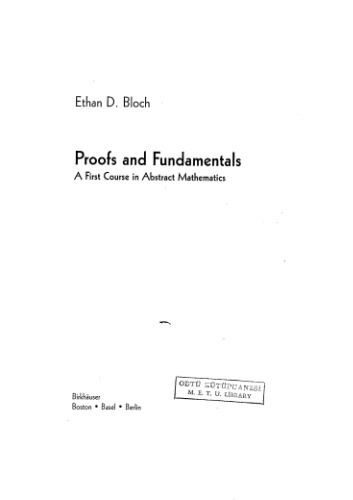 Proofs and Fundamentals: A First Course in Abstract Mathematics