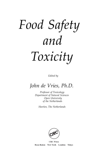 Food Safety and Toxicity