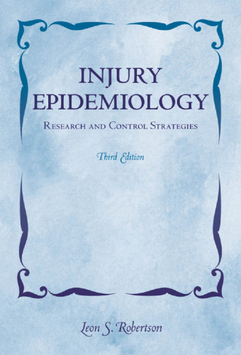 Injury Epidemiology: Research and Control Strategies